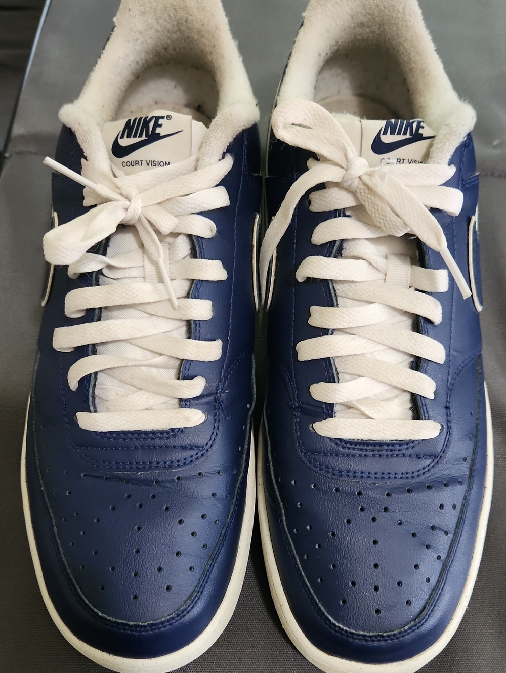 Nike Court Vision Men's Sneakers in Navy and White